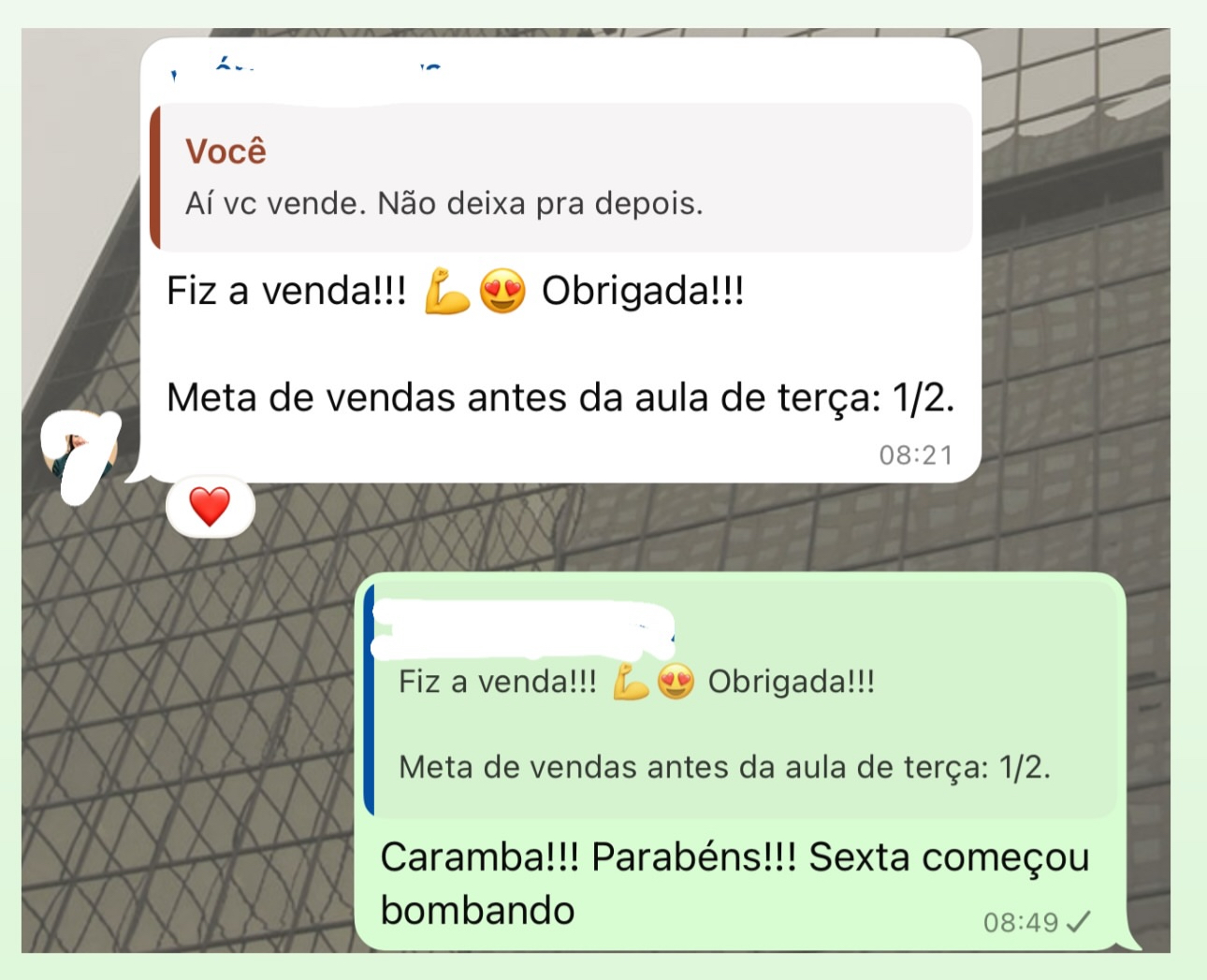 Resultado aluno — primeira venda no perpétuo