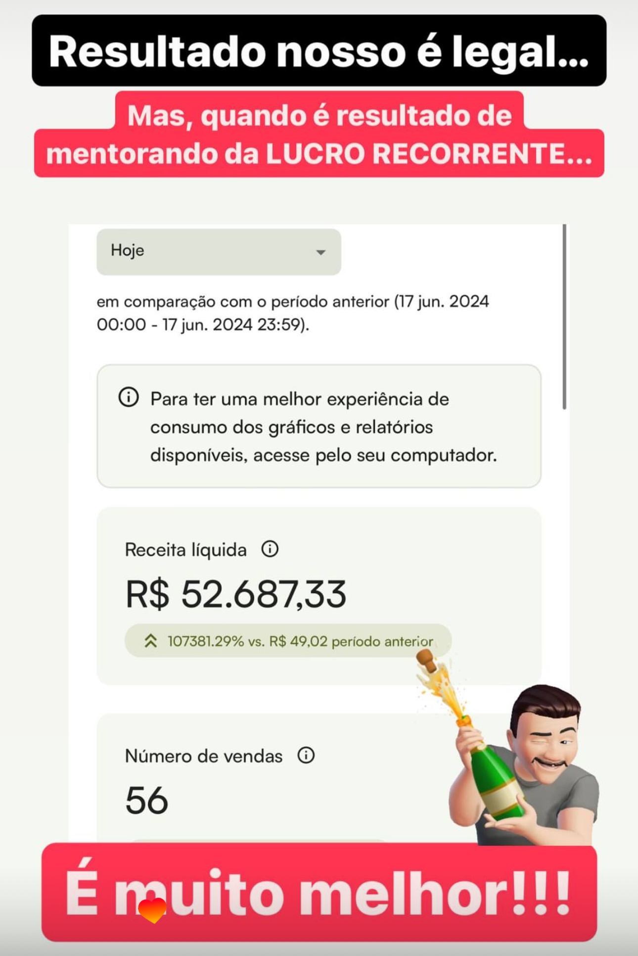 Resultado aluno — plano validado por 10k